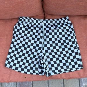 Checkered Swimming Trunks